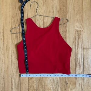 Athleta Bold Red Sleeveless Bra Crop Top